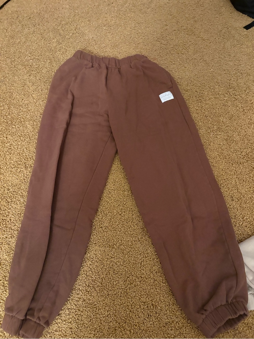 Hollister Cozy Brown cuffed Sweatpants